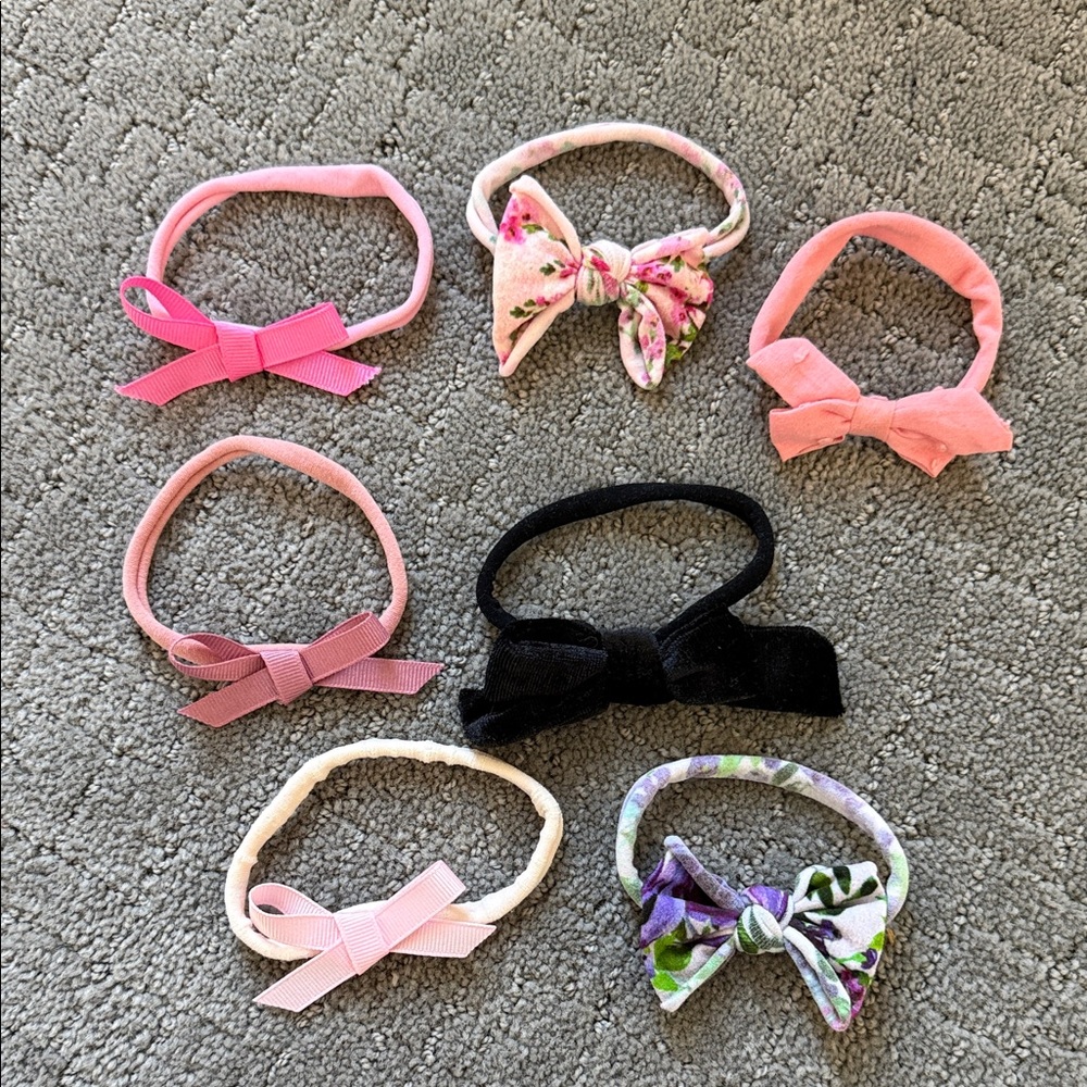 Charming Baby Floral and Solid Headband Set